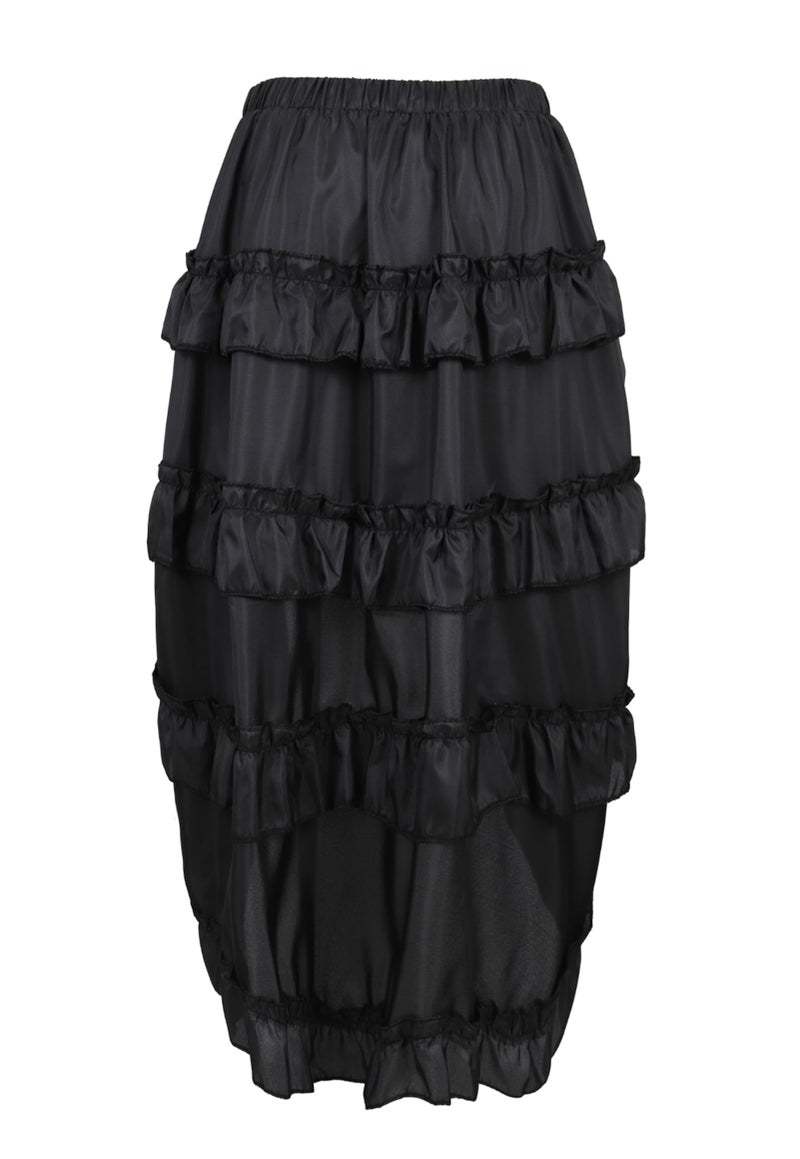 Zhitunemi Renaissance Costume Pirate Skirt: Steampunk Skirt Plus Size Corset Dresses - Renaissance Fairs & Medieval Festivals Black XL/2XL - Image 3